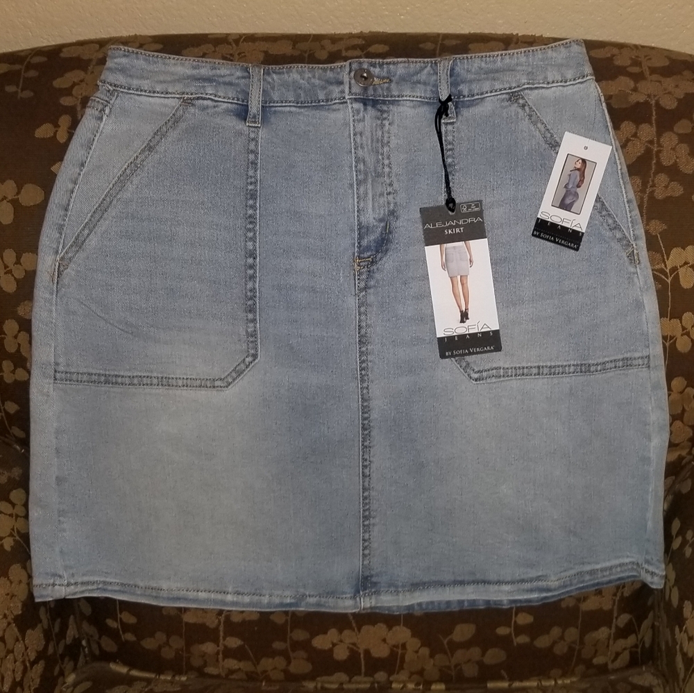 Alexandra Denim Skirts by Sofía Vergara